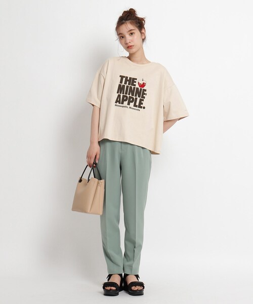 Lee(リー)の「Lee(R)別注 半袖プリントTシャツ(Tシャツ/カットソー・レディース・ベージュ/アイボリー/グレー系その他・02/03)」の6枚目の写真