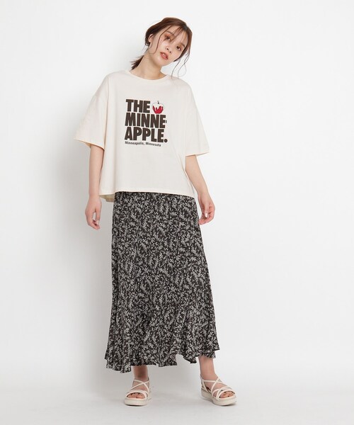 Lee(リー)の「Lee(R)別注 半袖プリントTシャツ(Tシャツ/カットソー・レディース・ベージュ/アイボリー/グレー系その他・02/03)」の7枚目の写真