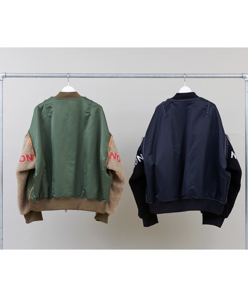ジャケット・アウター DISCOVERED BOA SLEEVE MA-1 DISCOVERED ディスカバード】BOA SLEEVE MA-1 BLACK | delhezi