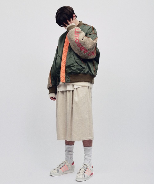 Discovered ボアスリーブ　MA-1 カーキ　サイズ1 DISCOVERED（ディスカバード）の「DISCOVERED ディスカバード