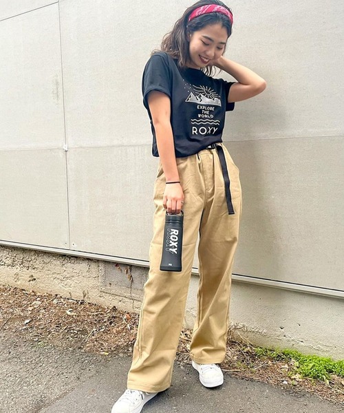 ROXY(ロキシー)の「SAILBOAT/ロキシーウエストゴムストレッチツイルワイドパンツ(チノパンツ・レディース・ベージュ/カーキ・SMALL/MEDIUM/LARGE)」の9枚目の写真