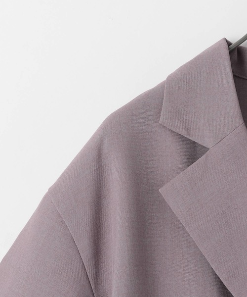 Heather（ヘザー）の「リネンライクショートジャケット 946249（テーラードジャケット・レディース・ブラック/パープル・FREE）」の8枚目の写真