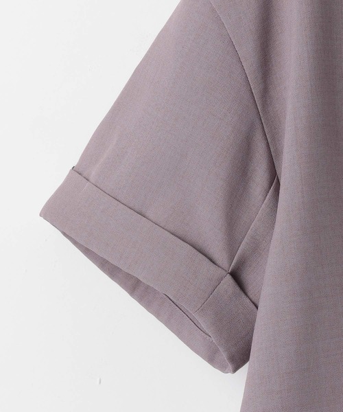 Heather（ヘザー）の「リネンライクショートジャケット 946249（テーラードジャケット・レディース・ブラック/パープル・FREE）」の3枚目の写真