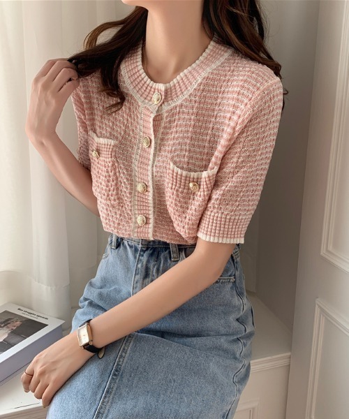 ABITOKYO（アビトーキョー）の「ワッフル編みカーディガン（カーディガン/ボレロ・レディース・パープル/ピンク/イエロー/グリーン・FREE）」の16枚目の写真