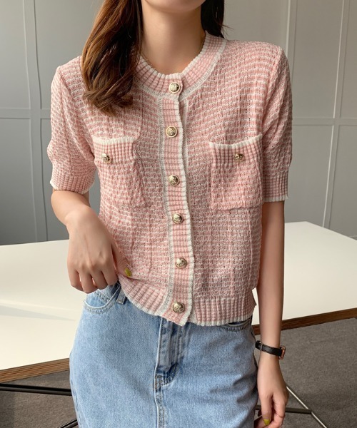 ABITOKYO（アビトーキョー）の「ワッフル編みカーディガン（カーディガン/ボレロ・レディース・パープル/ピンク/イエロー/グリーン・FREE）」の11枚目の写真