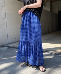CAPRICIEUX LE'MAGE | ギンガム裾ギャザースカート(スカート)