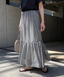 CAPRICIEUX LE'MAGE | ギンガム裾ギャザースカート(スカート)