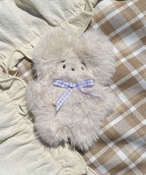 SLURR（スラ―）の「フワフワチャーム おこめ（キーホルダー・レディース・レッド/サックスブルー/イエロー/モカ/ラベンダー・FREE）」の3枚目の写真