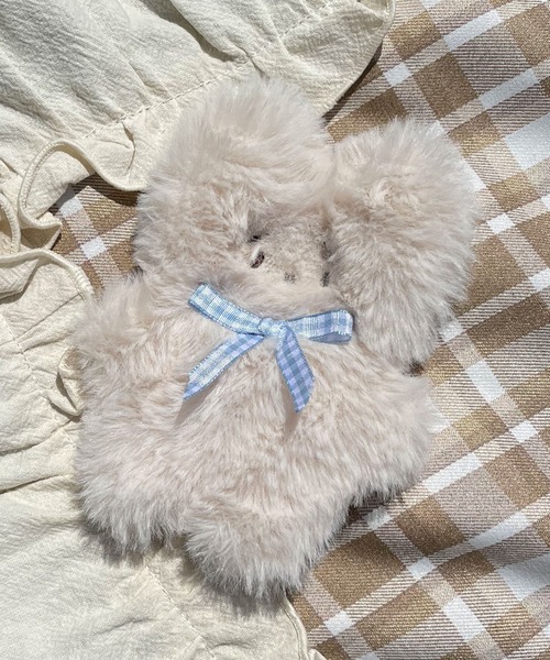 SLURR（スラ―）の「フワフワチャーム おこめ（キーホルダー・レディース・レッド/サックスブルー/イエロー/モカ/ラベンダー・FREE）」の2枚目の写真