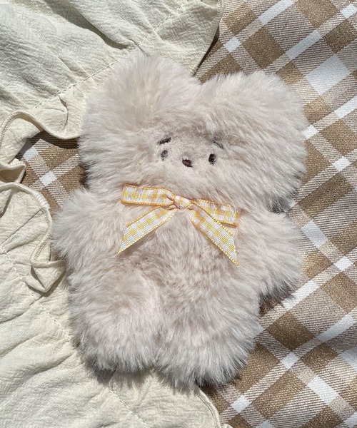 SLURR（スラ―）の「フワフワチャーム おこめ（キーホルダー・レディース・レッド/サックスブルー/イエロー/モカ/ラベンダー・FREE）」の4枚目の写真