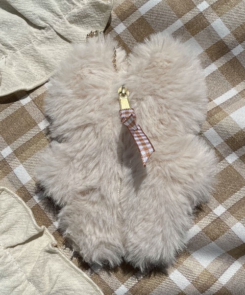 SLURR（スラ―）の「フワフワチャーム おこめ（キーホルダー・レディース・レッド/サックスブルー/イエロー/モカ/ラベンダー・FREE）」の13枚目の写真