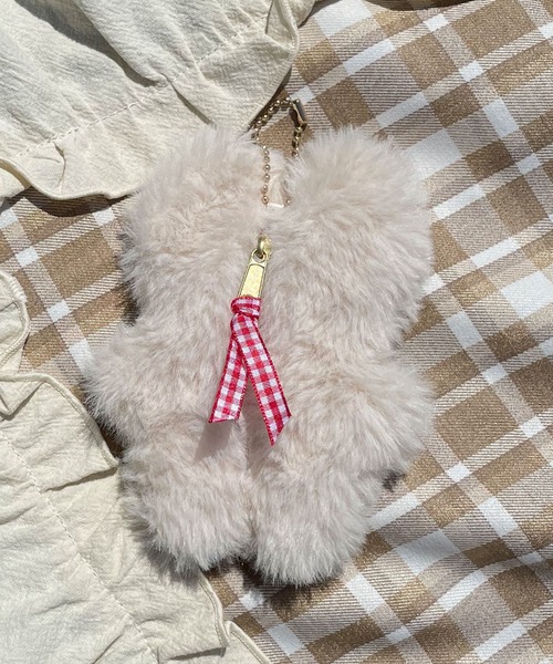 SLURR（スラ―）の「フワフワチャーム おこめ（キーホルダー・レディース・レッド/サックスブルー/イエロー/モカ/ラベンダー・FREE）」の11枚目の写真