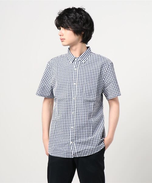 GAP（ギャップ）の「シアサッカー ボタンフロントシャツ（シャツ/ブラウス・メンズ・ライトブルー/ネイビー/ベージュ/レッド・M/S/L/XL/XS）」の8枚目の写真