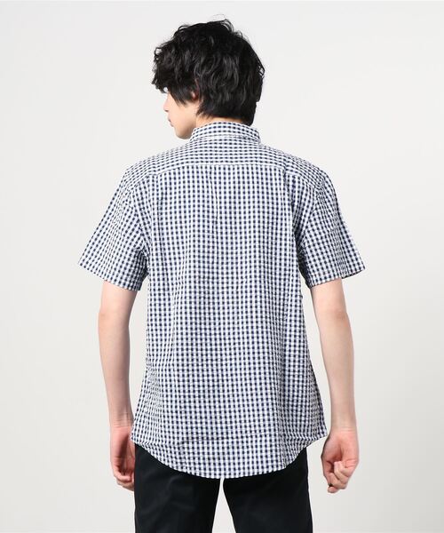 GAP（ギャップ）の「シアサッカー ボタンフロントシャツ（シャツ/ブラウス・メンズ・ライトブルー/ネイビー/ベージュ/レッド・M/S/L/XL/XS）」の10枚目の写真