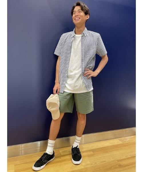 GAP（ギャップ）の「シアサッカー ボタンフロントシャツ（シャツ/ブラウス・メンズ・ライトブルー/ネイビー/ベージュ/レッド・M/S/L/XL/XS）」の12枚目の写真