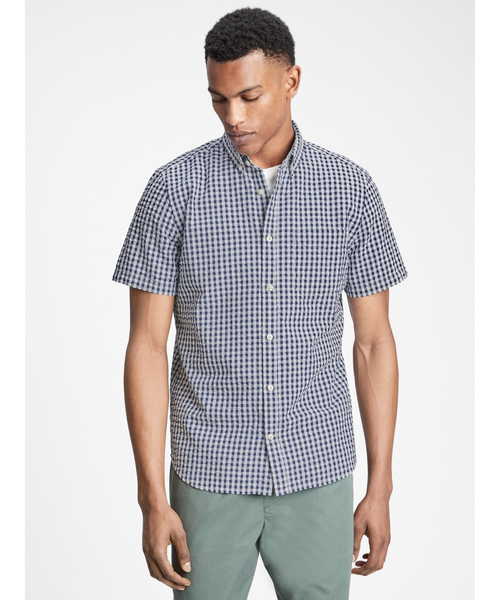 GAP（ギャップ）の「シアサッカー ボタンフロントシャツ（シャツ/ブラウス・メンズ・ライトブルー/ネイビー/ベージュ/レッド・M/S/L/XL/XS）」の17枚目の写真