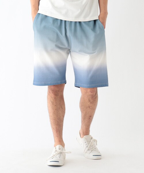 BASECONTROL(ベースコントロール)の「◆ディップダイカラープリント リラックス 裏毛ショーツ(その他パンツ・メンズ・ライトグリーン/キャメル/ライトパープル・02/03/04)」の2枚目の写真