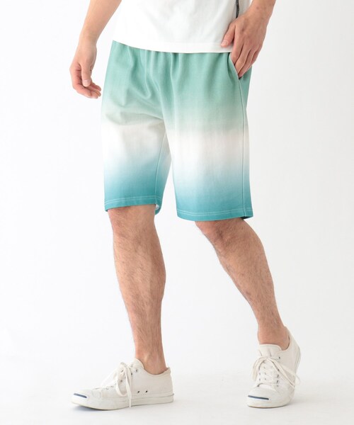 BASECONTROL(ベースコントロール)の「◆ディップダイカラープリント リラックス 裏毛ショーツ(その他パンツ・メンズ・ライトグリーン/キャメル/ライトパープル・02/03/04)」の1枚目の写真