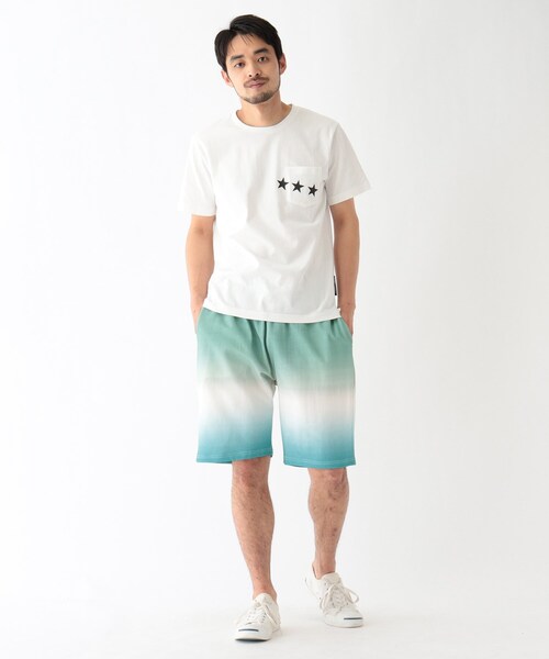 BASECONTROL(ベースコントロール)の「◆ディップダイカラープリント リラックス 裏毛ショーツ(その他パンツ・メンズ・ライトグリーン/キャメル/ライトパープル・02/03/04)」の7枚目の写真