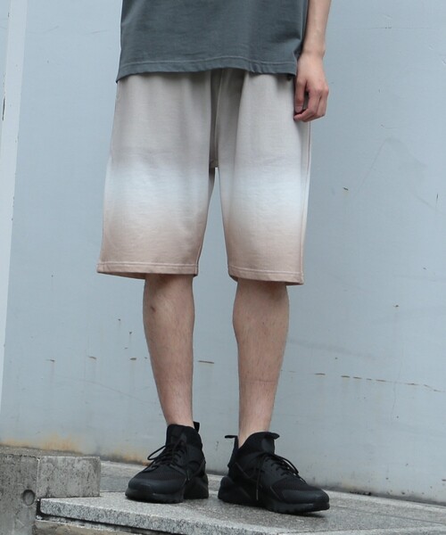 BASECONTROL(ベースコントロール)の「◆ディップダイカラープリント リラックス 裏毛ショーツ(その他パンツ・メンズ・ライトグリーン/キャメル/ライトパープル・02/03/04)」の6枚目の写真