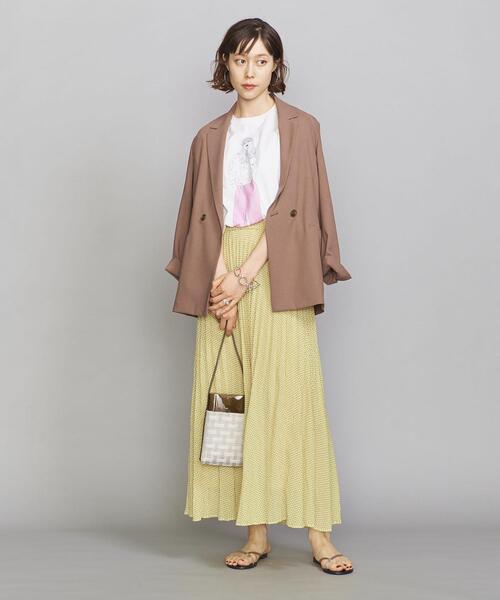 BEAUTY&YOUTH UNITED ARROWS（ビューティーアンドユースユナイテッドアローズ）の「BY ミニドットプリーツマキシスカート -ウォッシャブル-（スカート・レディース・イエロー/ブラック・SMALL/MEDIUM）」の9枚目の写真