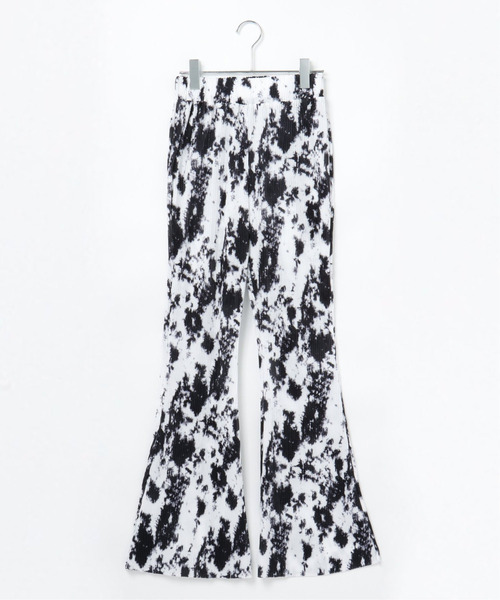 VENCEEXCHANGE（ヴァンスエクスチェンジ）の「セルフカットタイダイ柄プリーツフレアパンツ（その他パンツ・レディース・ブルー/ブラック/ベージュ・M）」の2枚目の写真