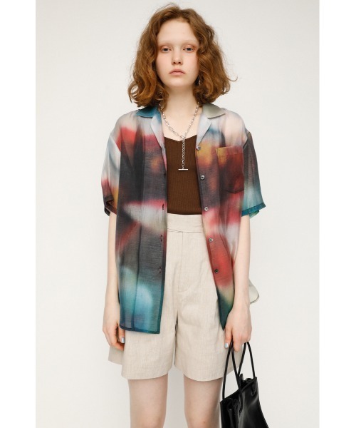 SLY(スライ)の「KITAOKA X SLY PHOTO SHEER SH/シアーシャツ(シャツ/ブラウス・レディース・ブルー系その他/レッド系その他・FREE)」の22枚目の写真