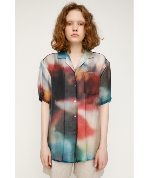 SLY(スライ)の「KITAOKA X SLY PHOTO SHEER SH/シアーシャツ(シャツ/ブラウス・レディース・ブルー系その他/レッド系その他・FREE)」の8枚目の写真