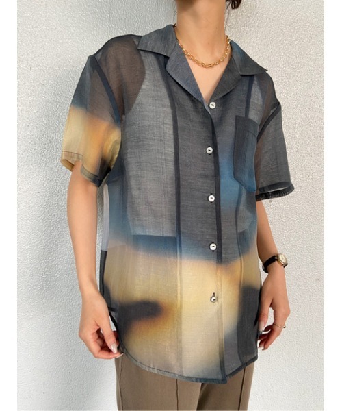 SLY（スライ）の「KITAOKA X SLY PHOTO SHEER SH/シアーシャツ