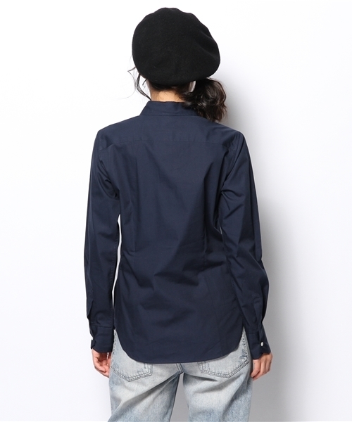 LIMITLESS LUXURY（リミットレスラグジュアリー）の「スタンダードシャツ。（シャツ/ブラウス・レディース・ホワイト/ネイビー・FREE）」の8枚目の写真