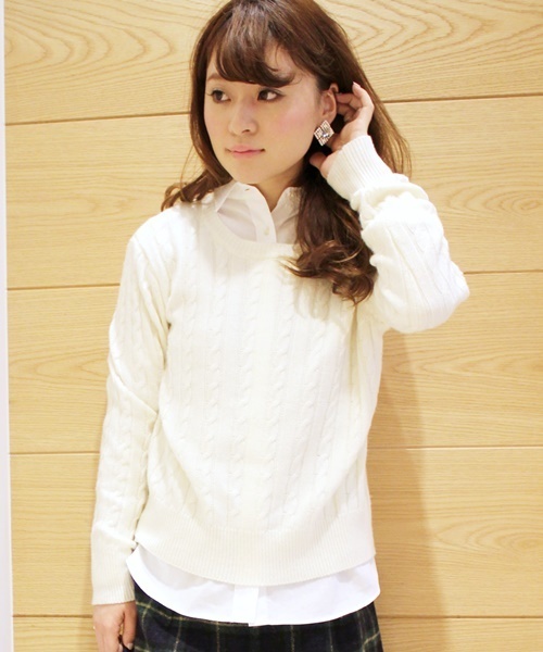 LIMITLESS LUXURY（リミットレスラグジュアリー）の「スタンダードシャツ。（シャツ/ブラウス・レディース・ホワイト/ネイビー・FREE）」の11枚目の写真