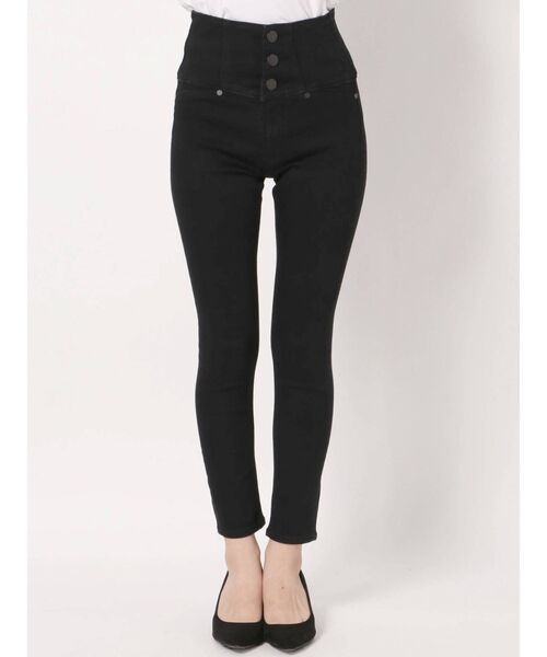 MURUA（ムルーア）の「ハイウエストZIPブラックスキニーパンツ（デニムパンツ・レディース・ブラック・1/2/0）」の10枚目の写真