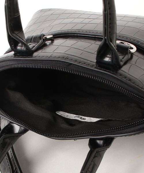 WEGO(ウィゴー)の「WEGO/クロコミニボストンショルダーバッグ(ショルダーバッグ・レディース・オフホワイト/ブラック・FREE)」の14枚目の写真
