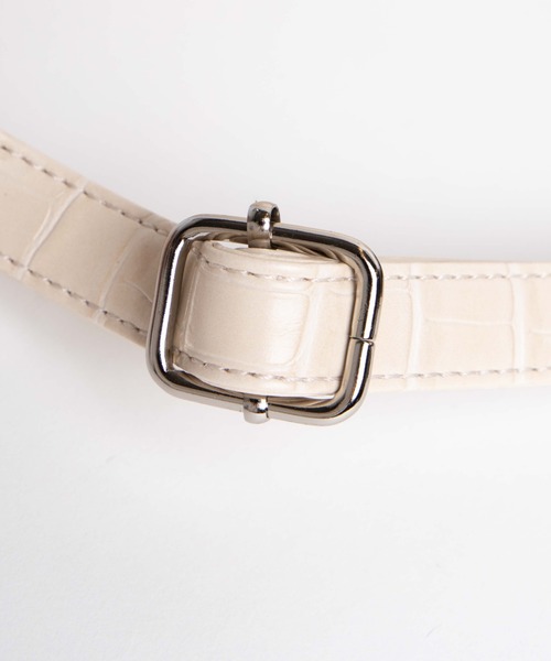 WEGO(ウィゴー)の「WEGO/クロコミニボストンショルダーバッグ(ショルダーバッグ・レディース・オフホワイト/ブラック・FREE)」の9枚目の写真