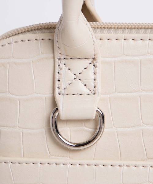 WEGO(ウィゴー)の「WEGO/クロコミニボストンショルダーバッグ(ショルダーバッグ・レディース・オフホワイト/ブラック・FREE)」の11枚目の写真