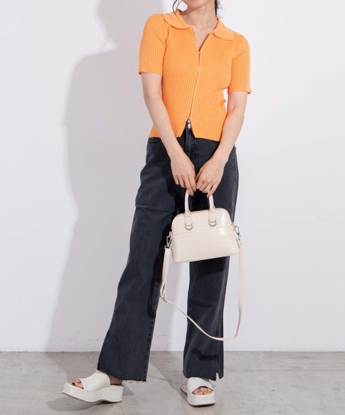 WEGO(ウィゴー)の「WEGO/クロコミニボストンショルダーバッグ(ショルダーバッグ・レディース・オフホワイト/ブラック・FREE)」の21枚目の写真