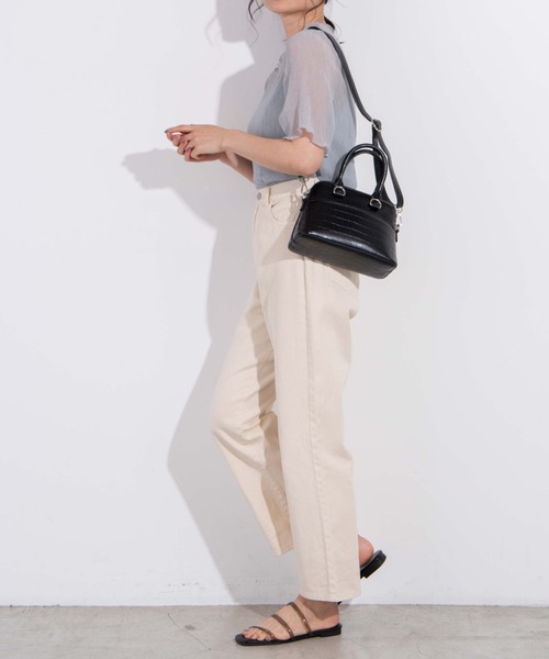 WEGO(ウィゴー)の「WEGO/クロコミニボストンショルダーバッグ(ショルダーバッグ・レディース・オフホワイト/ブラック・FREE)」の20枚目の写真