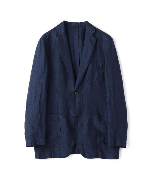 LARDINI テーラードジャケット ホップサック生地 メランジ織 48 LARDINI テーラードジャケット ホップサック生地 メランジ織 48