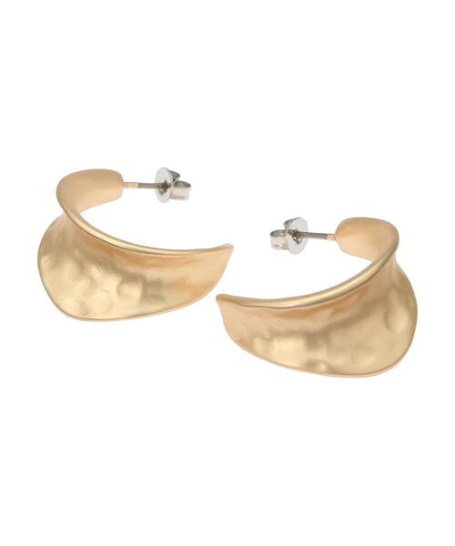 CRAFT STANDARD BOUTIQUE（クラフトスタンダードブティック）の「ニュアンスワイドフープピアス　＊（ピアス（両耳用）・レディース・シルバー/ゴールド・FREE）」の9枚目の写真