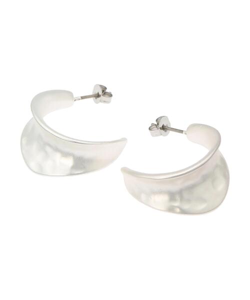 CRAFT STANDARD BOUTIQUE（クラフトスタンダードブティック）の「ニュアンスワイドフープピアス　＊（ピアス（両耳用）・レディース・シルバー/ゴールド・FREE）」の7枚目の写真