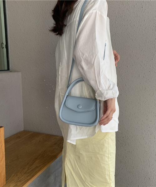 yuue' ( wear )（ユーイ）の「2way レザーハンドバッグ / ショルダーバッグ（ショルダーバッグ・レディース・ホワイト/ライトブルー・FREE）」の9枚目の写真