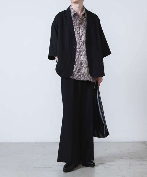 WEGO（ウィゴー）の「WEGO/ワイドフレアスラックス（スラックス・メンズ・ダークグレー/ブラック・MEDIUM/LARGE）」の13枚目の写真