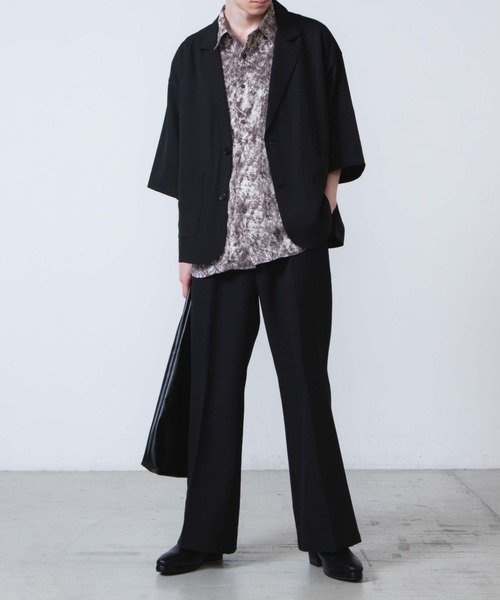 WEGO（ウィゴー）の「WEGO/ワイドフレアスラックス（スラックス・メンズ・ダークグレー/ブラック・MEDIUM/LARGE）」の9枚目の写真