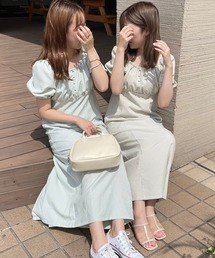 【apres jour clair】ハイウエスト切り替えロングワンピース【ZOZOTOWN限定アイテム】