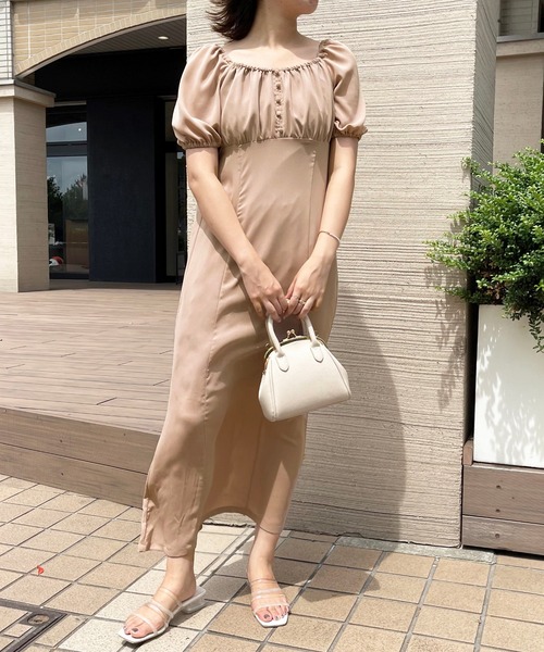 apres jour clair(アプレジュールクレア)の「【apres jour clair】ハイウエスト切り替えロングワンピース【ZOZOTOWN限定アイテム】(ワンピース・レディース・ベージュ/モカ/ミント・SMALL/X-LARGE/MEDIUM)」の14枚目の写真