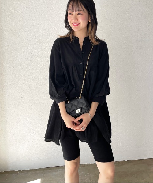 Shelly island（シェリーアイランド）の「ティアードチュニックブラウス（シャツ/ブラウス・レディース・ホワイト/ブラック・FREE）」の17枚目の写真