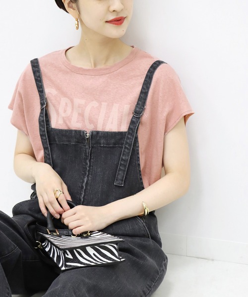 RIDING HIGH（ライディングハイ）の「【RIDING HIGH/ライディングハイ】ラフィテンジク別注Tシャツ◆3（Tシャツ/カットソー・レディース・ピンク/ブラウン系その他/ネイビー系1/ホワイト/ブラック・FREE）」の6枚目の写真