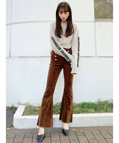 GYDA（ジェイダ）の「コーデュロイセーラーフレアパンツ（その他