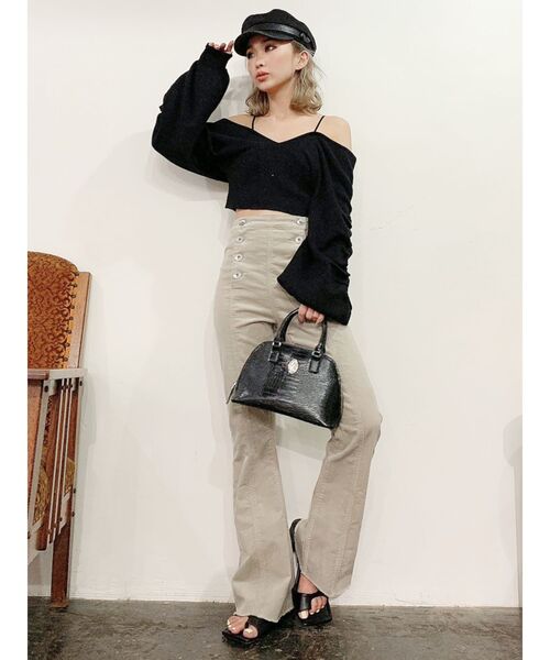 GYDA（ジェイダ）の「コーデュロイセーラーフレアパンツ（その他パンツ・レディース・ブラウン/アイボリー・SMALL/MEDIUM）」の16枚目の写真