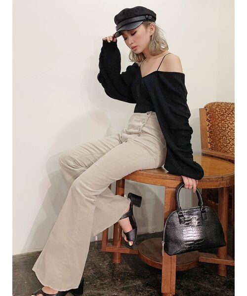 GYDA（ジェイダ）の「コーデュロイセーラーフレアパンツ（その他パンツ・レディース・ブラウン/アイボリー・SMALL/MEDIUM）」の18枚目の写真